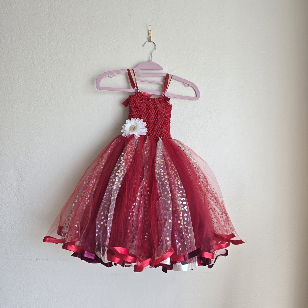 Red and Gold Kids Costume Dress